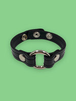 FUNK PLUS BRACELET BLACK VINYL WITH RING