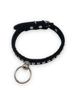 FUNK PLUS BLACK VELVET RHINESTONE CHOKER WITH RING