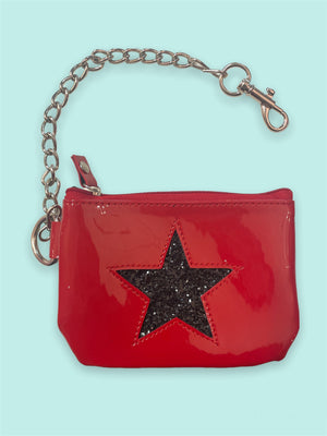 ADDICTED RED VINYL STAR WALLET