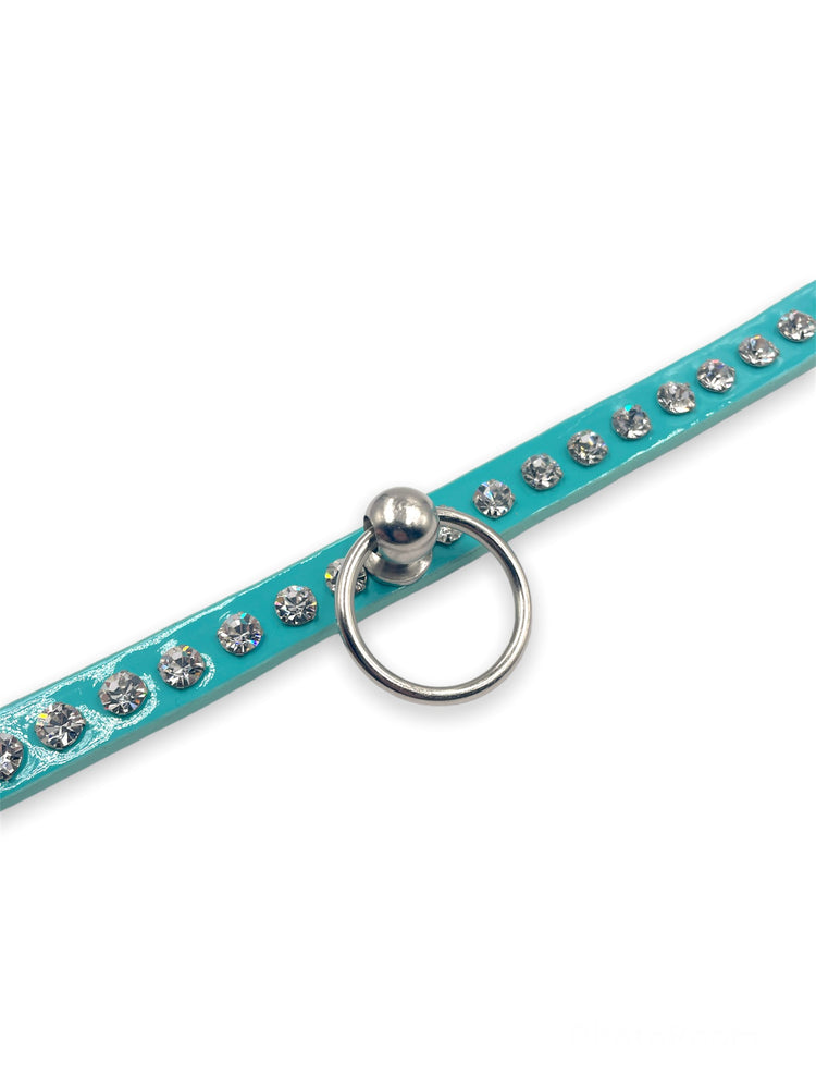 FUNK PLUS TURQUOISE RHINESTONE CHOKER WITH RING