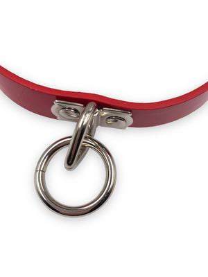 FUNK PLUS RED SHINY CHOKER WITH RING