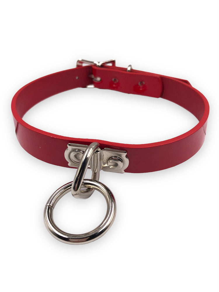 FUNK PLUS RED SHINY CHOKER WITH RING