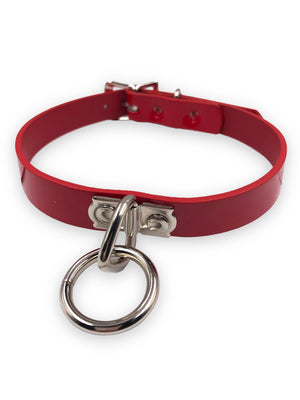 FUNK PLUS RED SHINY CHOKER WITH RING