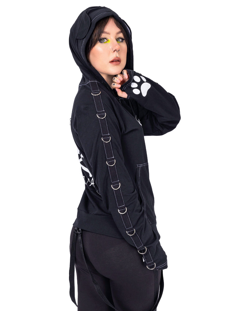 
            
                Load image into Gallery viewer, KILLER PANDA VOID HOOD BLACK WHITE
            
        
