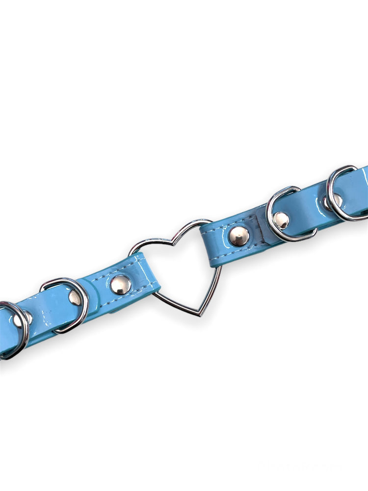 FUNK PLUS SHINY BLUE HEART STITCHING