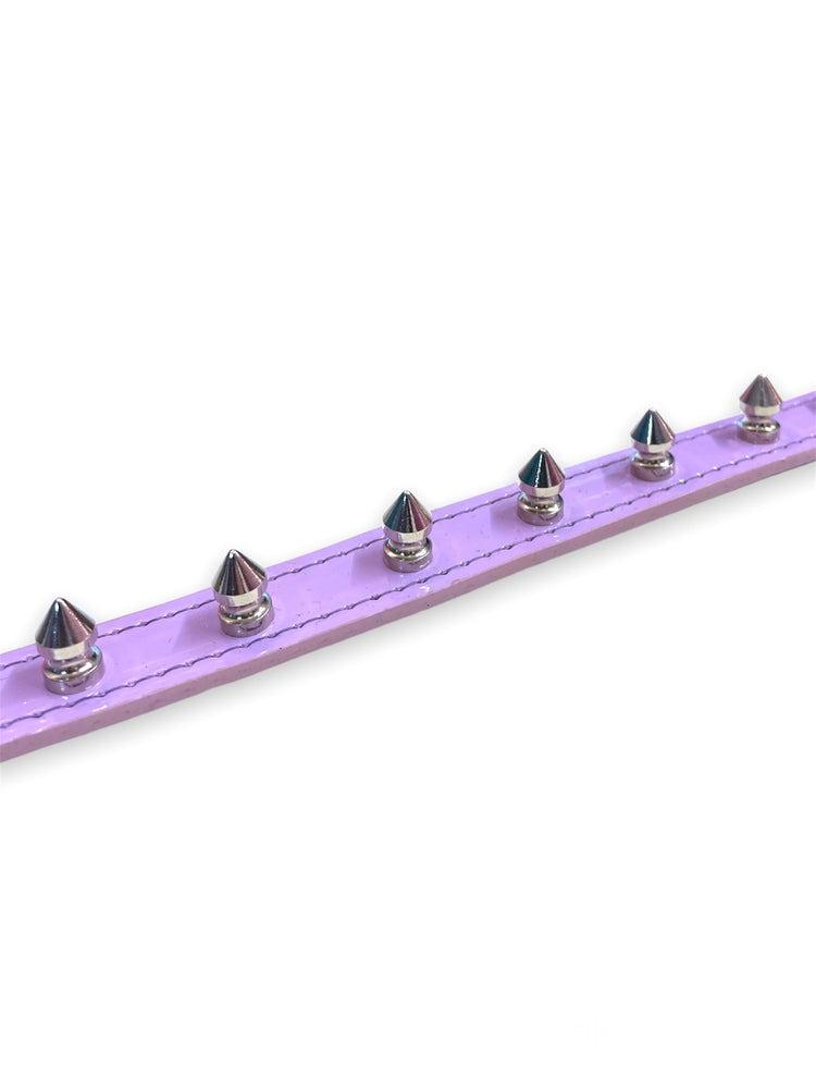 
            
                Load image into Gallery viewer, FUNK PLUS LILAC SPIKE CHOKER STITCHED CK134
            
        