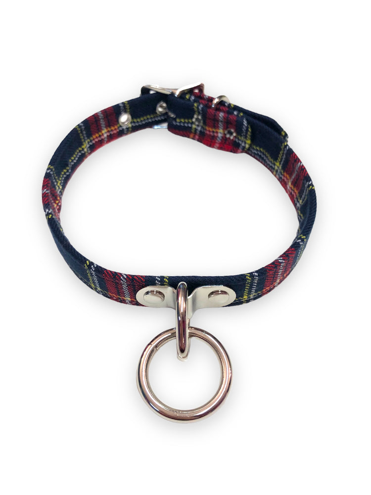 FUNK PLUS BLUE PLAID RING CHOKER
