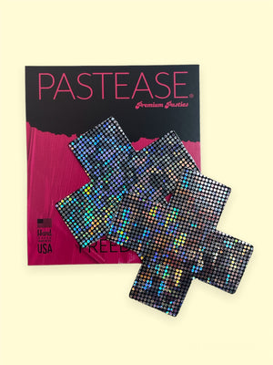 PASTEASE SHATTERED GLASS SILVER BLACK CROSS