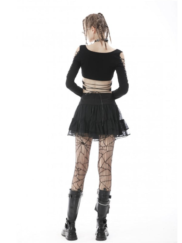 <transcy>DARK IN LOVE ASYMMETRISCHER PLISSIERTER REISSVERSCHLUSSROCK</transcy>