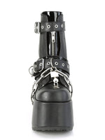 DEMONIACULT CAMEL-205 BLACK VEGAN LEATHER