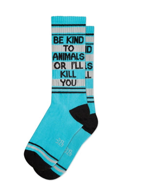 GUMBALL POODLE BE KIND TO ANIMALS OR I'LL KILL YOU SOCKS