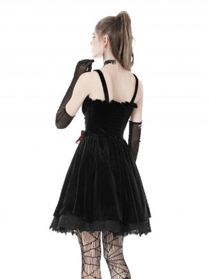 <tc>DARK IN LOVE BLOODY LACE UP DRESS DW760</tc>