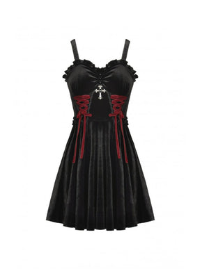 DARK IN LOVE BELL BLOODY LACE UP DRESS DW760