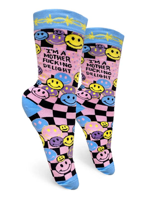 GROOVY THINGS IM A MOTHERFUCKING DELIGHT SOCKS