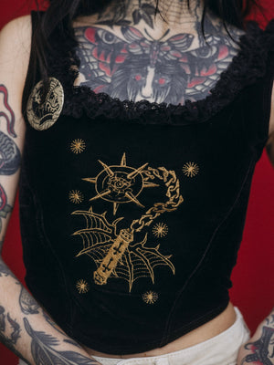 
            
                Load image into Gallery viewer, INDYANNA X SOFA OBLINA WICKED GAME CORSET TOP
            
        