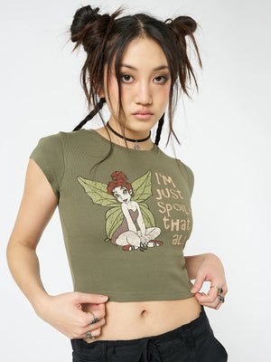 
            
                Load image into Gallery viewer, MINGA LONDON EMBER FAIRY GRAPHIC BABY TEE
            
        