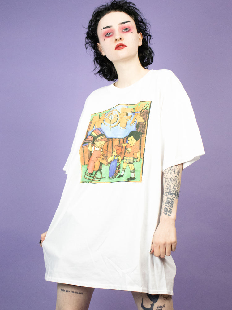 WHITE NOFX T SHIRT